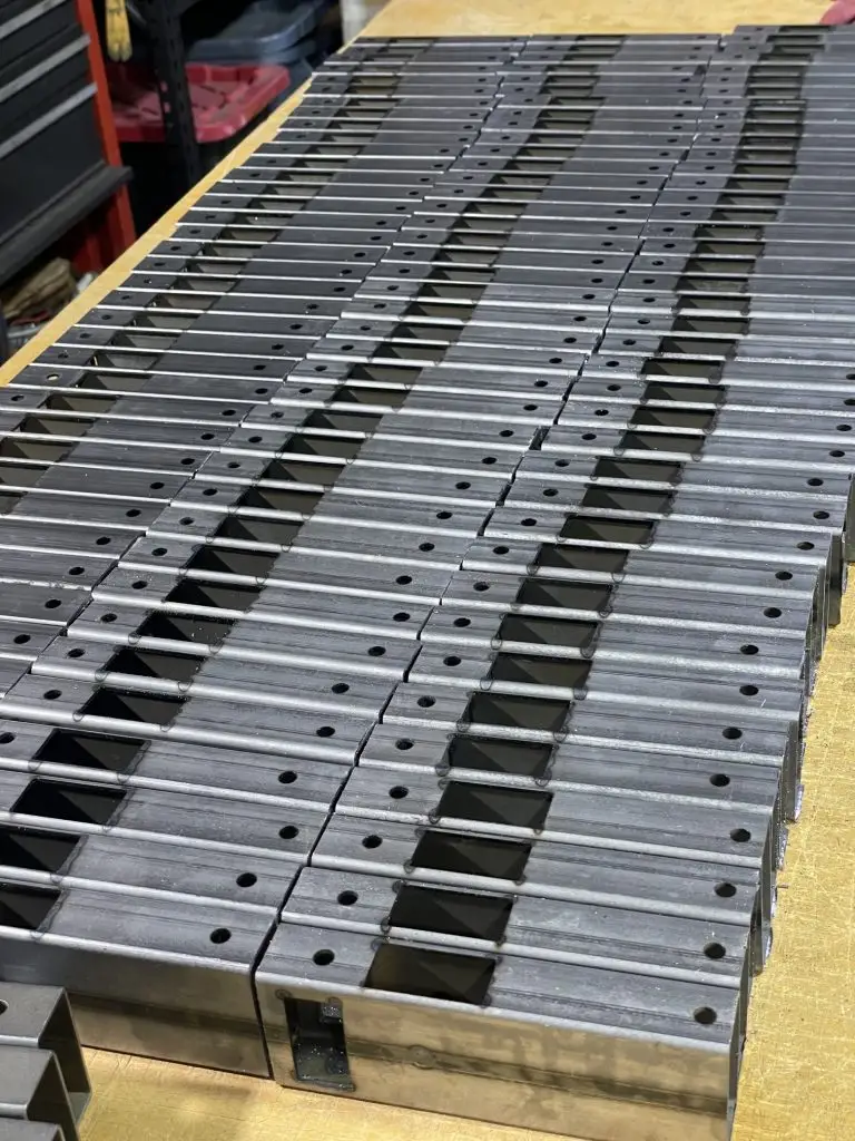square holes and tap ready cutting