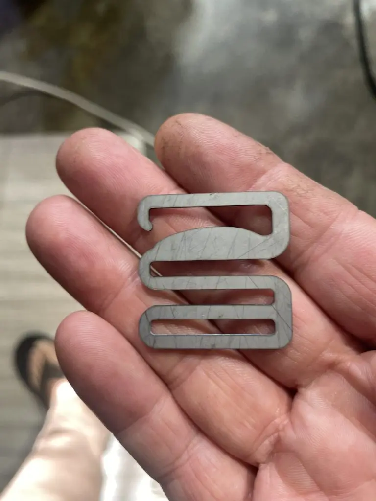 Prototype Titanium spring buckle